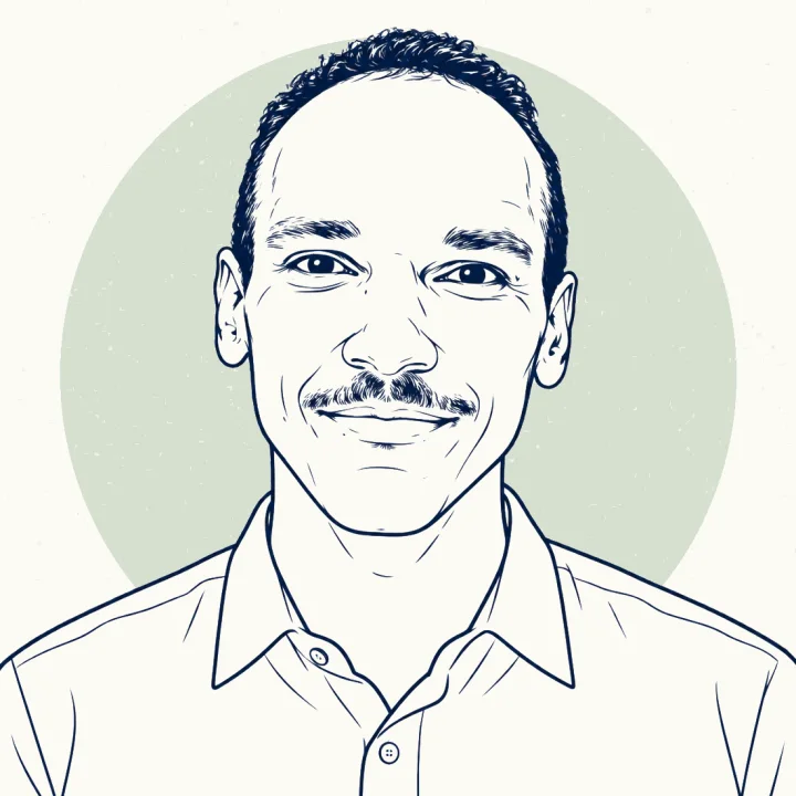 Illustrated portrait of Noah Sawyer
