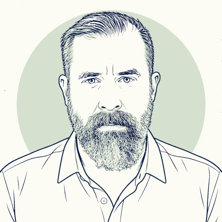 Illustrated portrait of Ryan Daniel Blackman